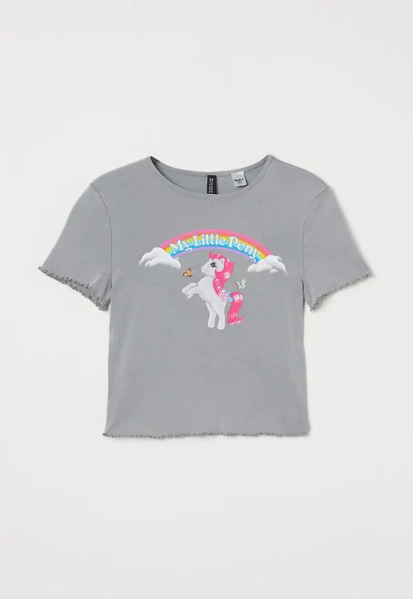 H&M Croppad Topp Ljusgrå/my Little Pony, Toppar i storlek S