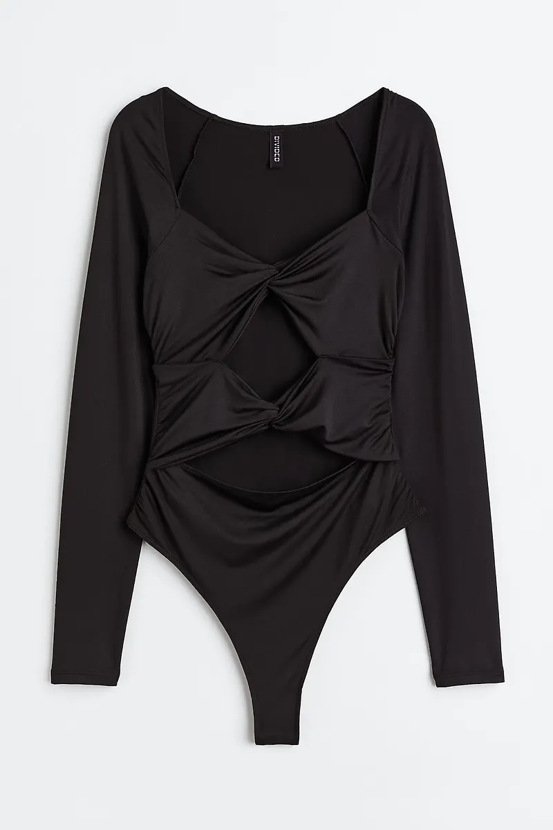 H&M Cut Out-body Svart, Bodies i storlek M