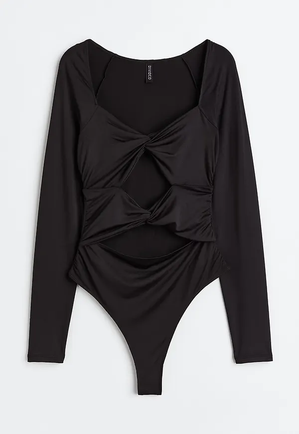 H&M Cut Out-body Svart, Bodies i storlek M
