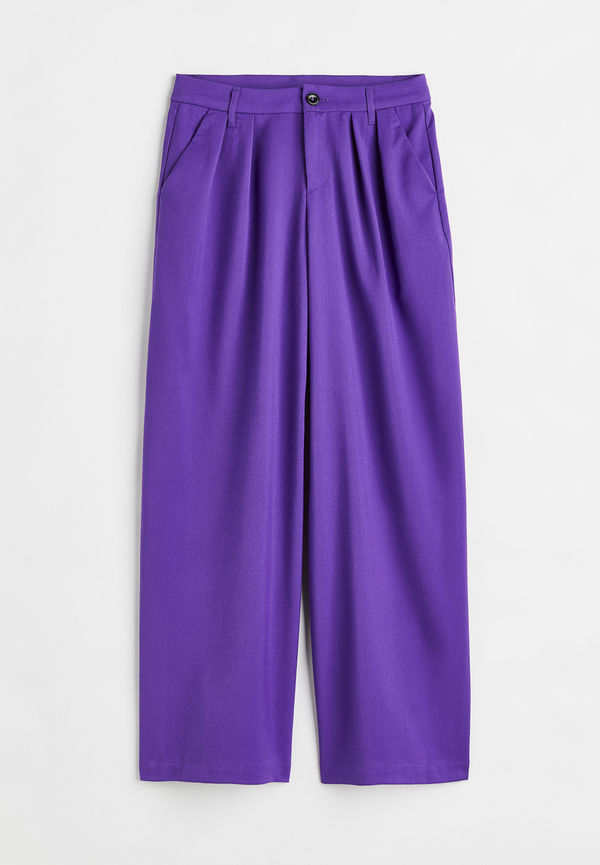 H&M Dressad Byxa, Kostymbyxor i storlek 32 och färg Lila