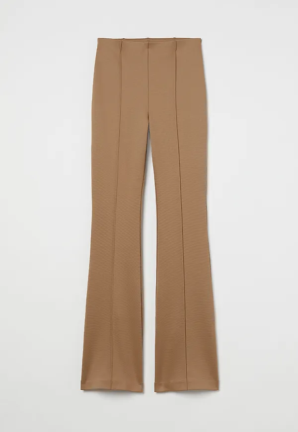 H&M Dressad Byxa Med Pressveck Beige, Byxor i storlek XL