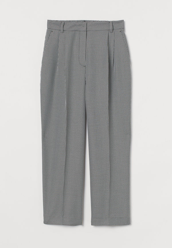 H&M Dressad Byxa Svart/hundtandsmönstrad, Kostymbyxor i storlek XS