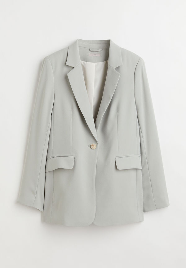 H&M Enkelknäppt Kavaj Ljus Salviagrön, Blazers i storlek M