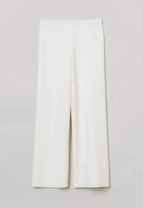 H&M Finstickad Byxa Vit, Byxor i storlek XL