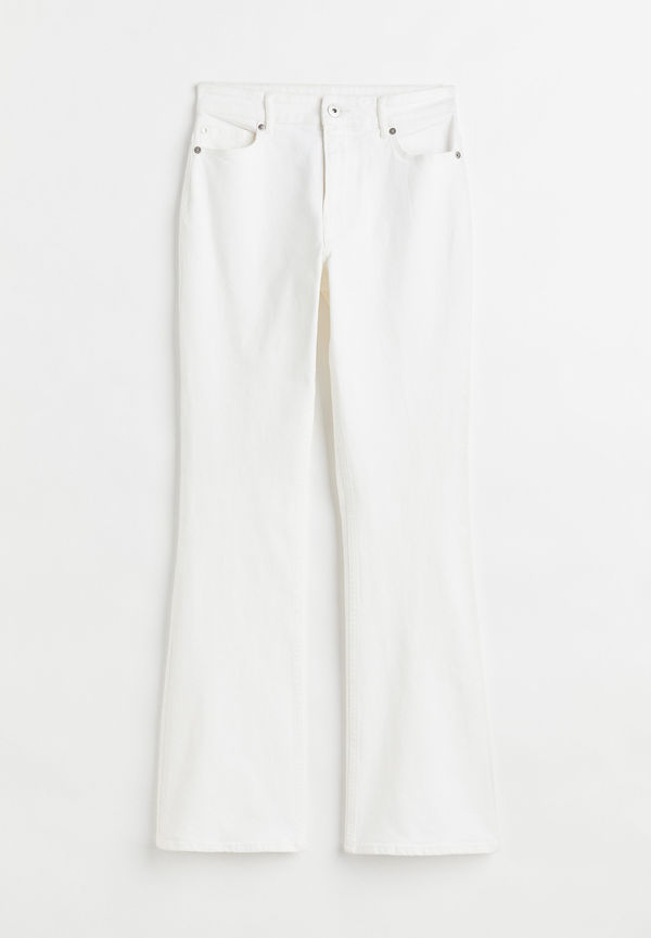 H&M Flared Jeans Vit, Straight i storlek 46
