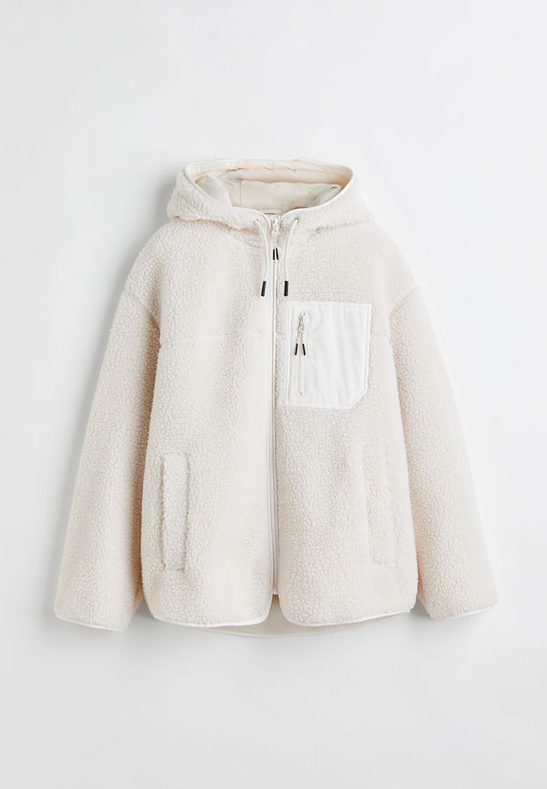 H&M Jacka I Pile Naturvit, Jackor i storlek XL och färg Naturlig