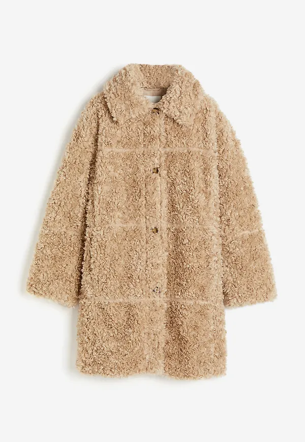 H&M Kappa I Pile Beige, Kappor i storlek S