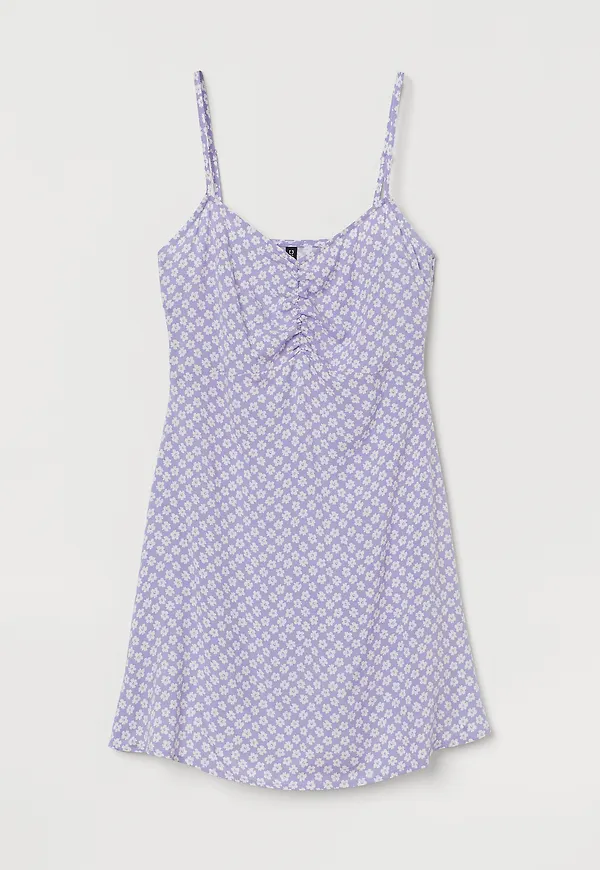 H&M Kort Klänning Ljuslila/vitblommig, Vardagsklänningar i storlek 46