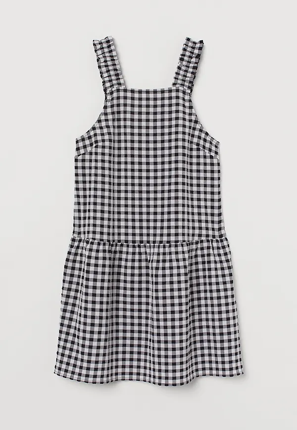 H&M Kort Klänning Svart/vitrutig, Vardagsklänningar i storlek 36