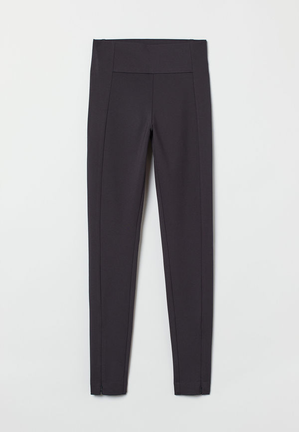 H&M Leggings Med Dragkedja Mörkgrå i storlek XS