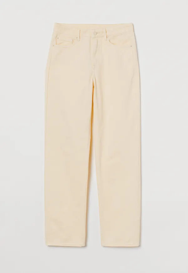 H&M Loose Jeans Ljusgul, Baggy i storlek 34