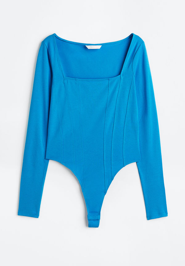 H&M Långärmad Body Blå, Bodies i storlek S
