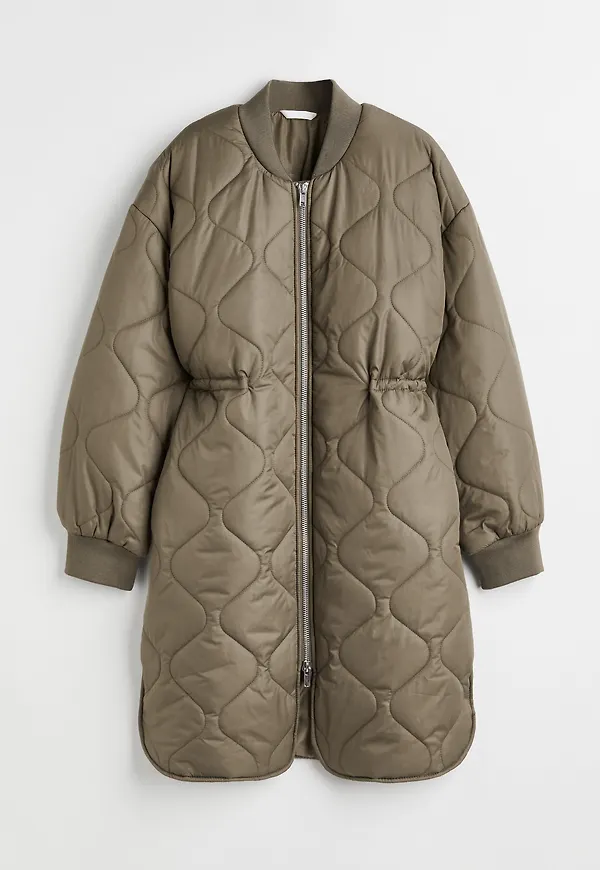 H&M Mama Quiltad Kappa Khakigrön, Utomhuskläder i storlek S