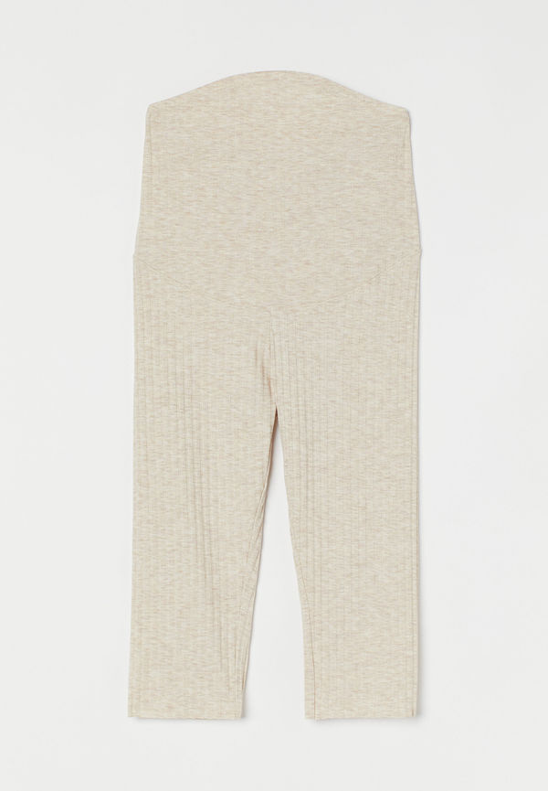 H&M Mama Ribbade Caprileggings Ljus Beigemelerad, Nederdelar i storlek M