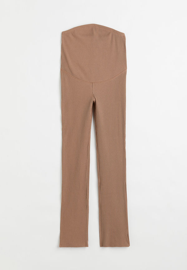 H&M Mama Ribbade Leggings Mörkbeige, Nederdelar i storlek XL