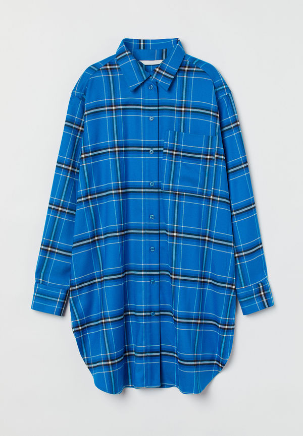 H&M Mama Rutig Skjorta Klarblå/rutig, Toppar i storlek XS