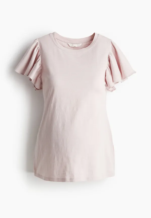 H&M Mama Topp Med Fjärilsärm Ljusrosa, Toppar i storlek S