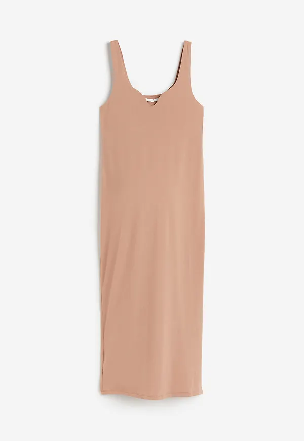 H&M Mama Trikåklänning Beige, Klänningar i storlek L