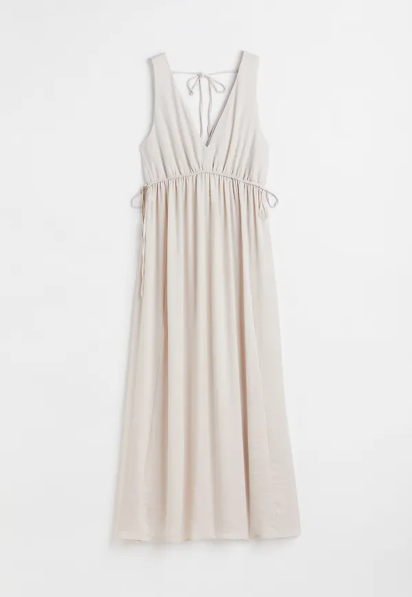 H&M Mama V-ringad Klänning Ljusbeige, Klänningar i storlek S
