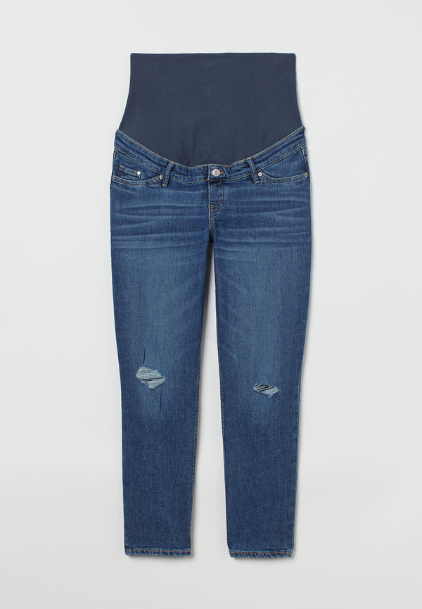 H&M Mama Vintage Straight Jeans Mellanblå, Nederdelar i storlek XS
