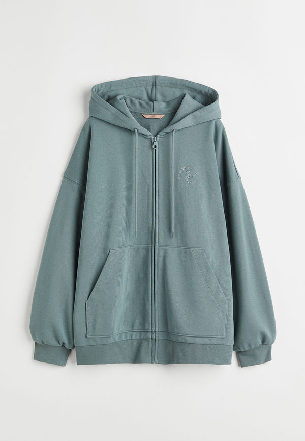 H&M Munkjacka Dimgrön, Hoodies i storlek S