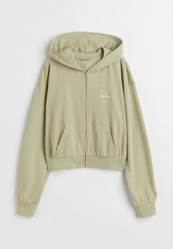 H&M Munkjacka I Trikå Salviagrön, Hoodies i storlek XS