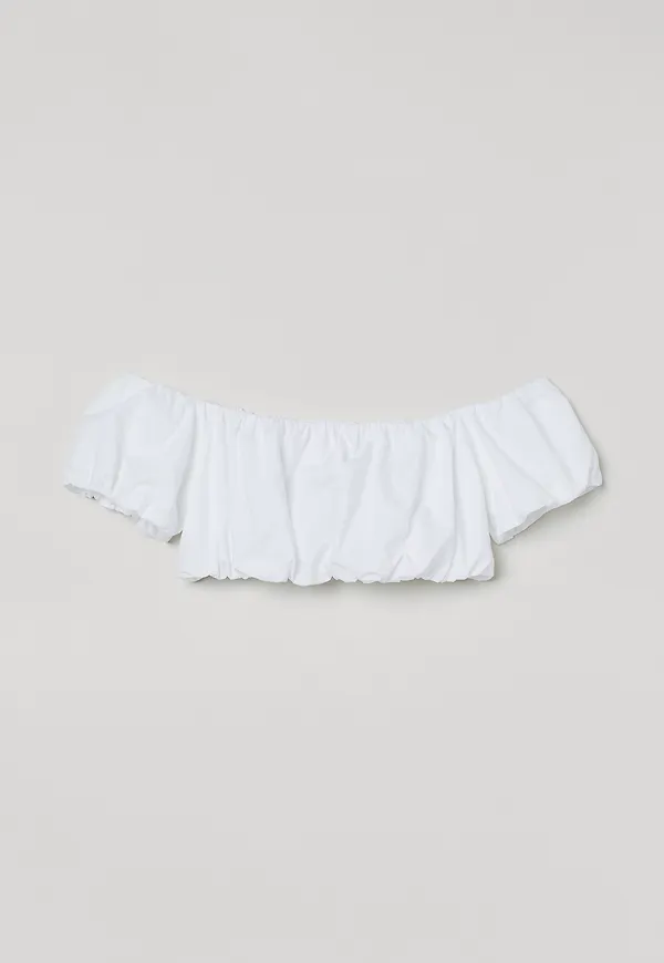 H&M Off Shoulder-topp Vit, Toppar i storlek S