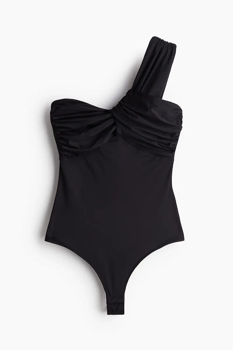 H&M One Shoulder-stringbody Svart, Bodies i storlek XL