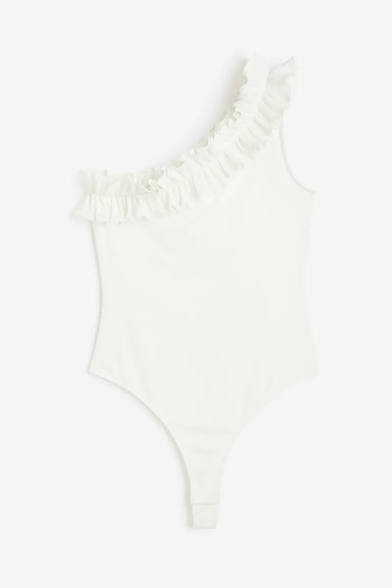 H&M One Shoulder-stringbody Vit, Bodies i storlek XXL