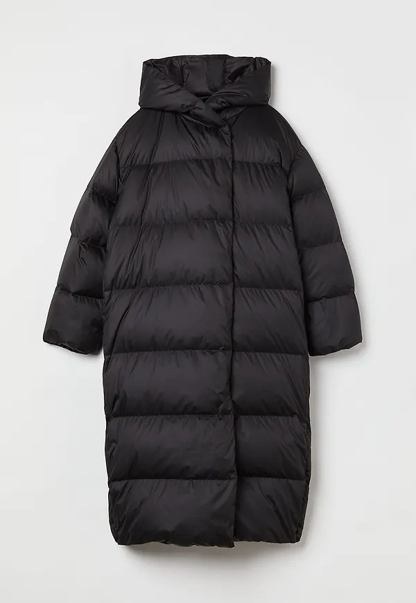 H&M Oversized Dunkappa Svart, Kappor i storlek M