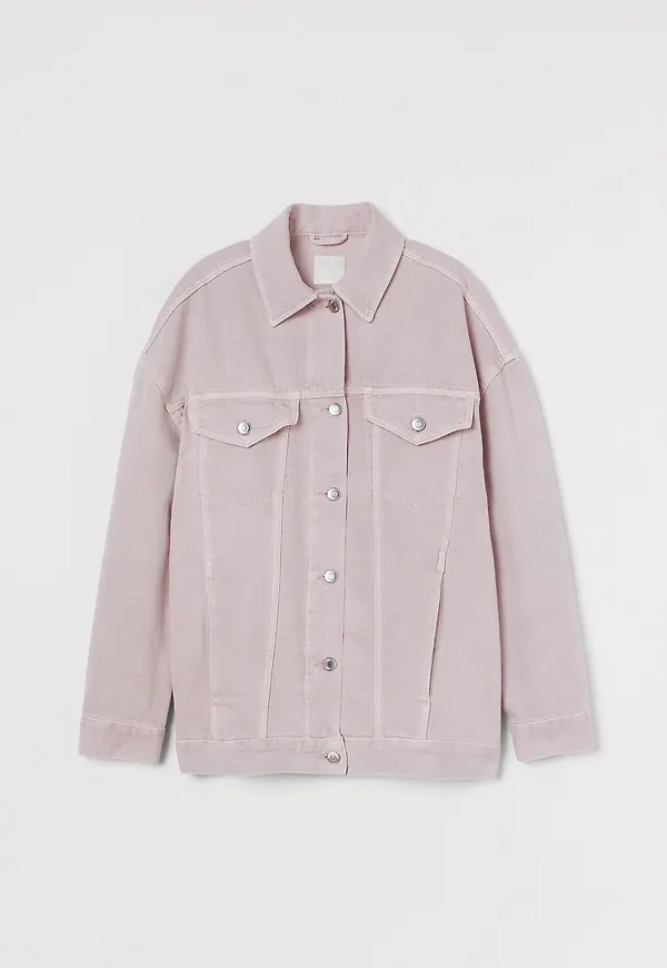 H&M Oversized Jeansjacka Ljuslila, Jackor i storlek XS