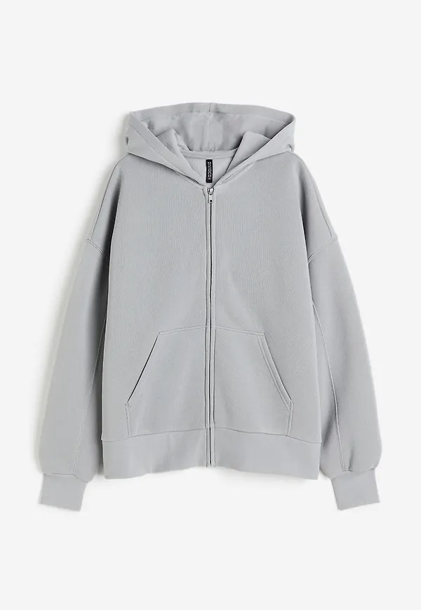 H&M Oversized Munkjacka Grå, Hoodies i storlek XXS