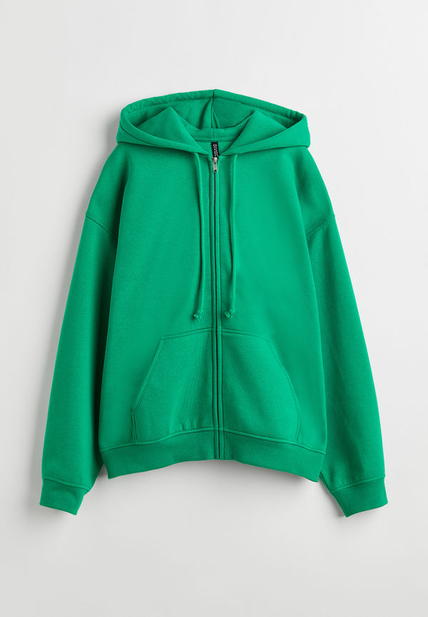 H&M Oversized Munkjacka Grön, Hoodies i storlek M