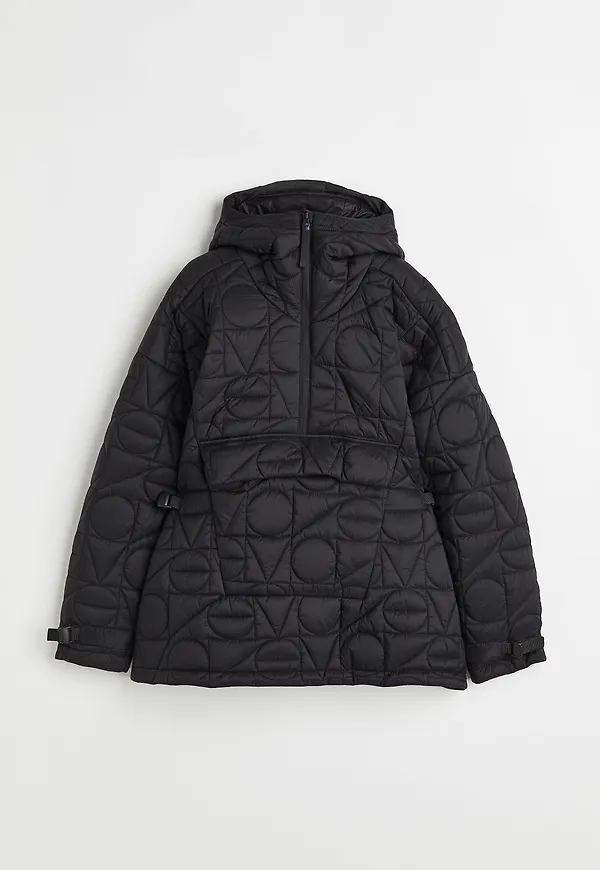 H&M Oversized Quiltad Anorak Svart, Funktionsjackor i storlek M