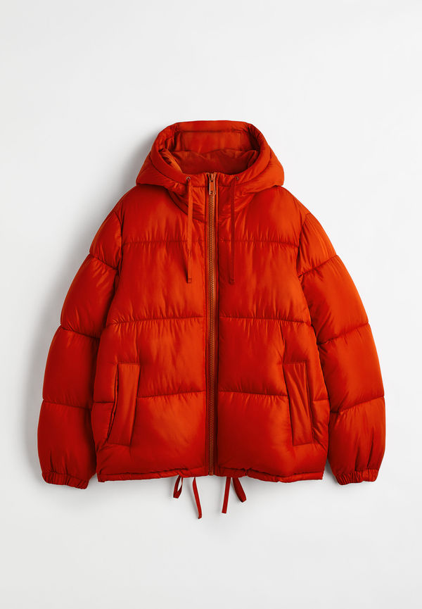 H&M Puffer Med Huva Orange, Jackor i storlek M