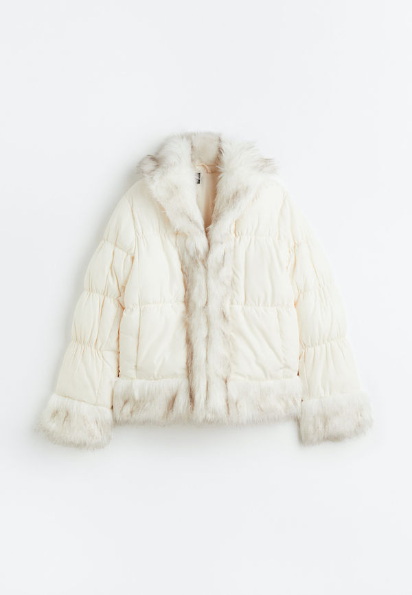 H&M Pufferjacka Crèmevit, Jackor i storlek XS
