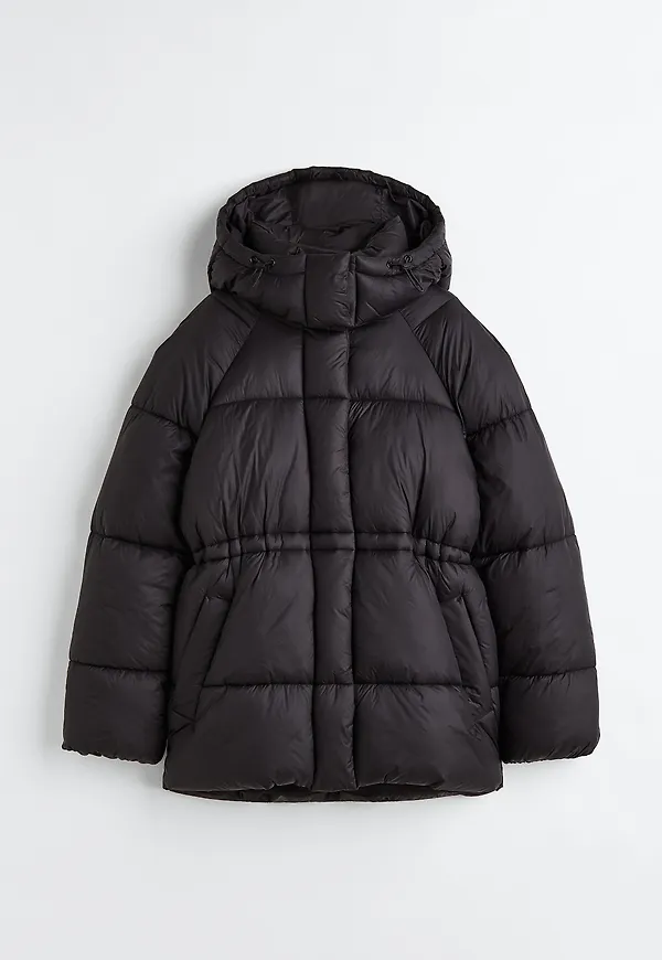 H&M Pufferjacka Med Huva Svart, Jackor i storlek XL
