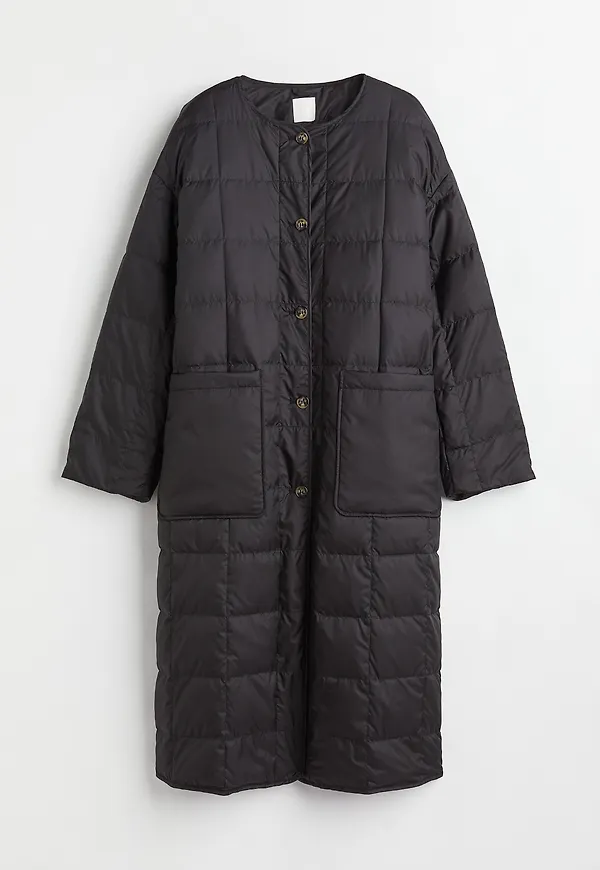 H&M Quiltad Dunjacka Svart, Jackor i storlek XS