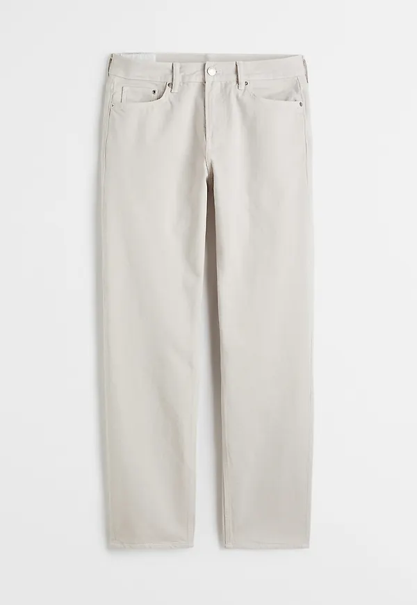 H&M Relaxed Jeans Ljusgrå, Baggy i storlek 34/32