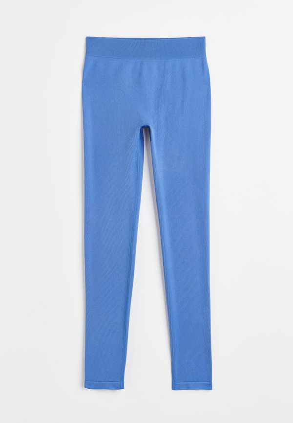 H&M Ribbade Leggings Thermolite® Blå, Träningstights i storlek M