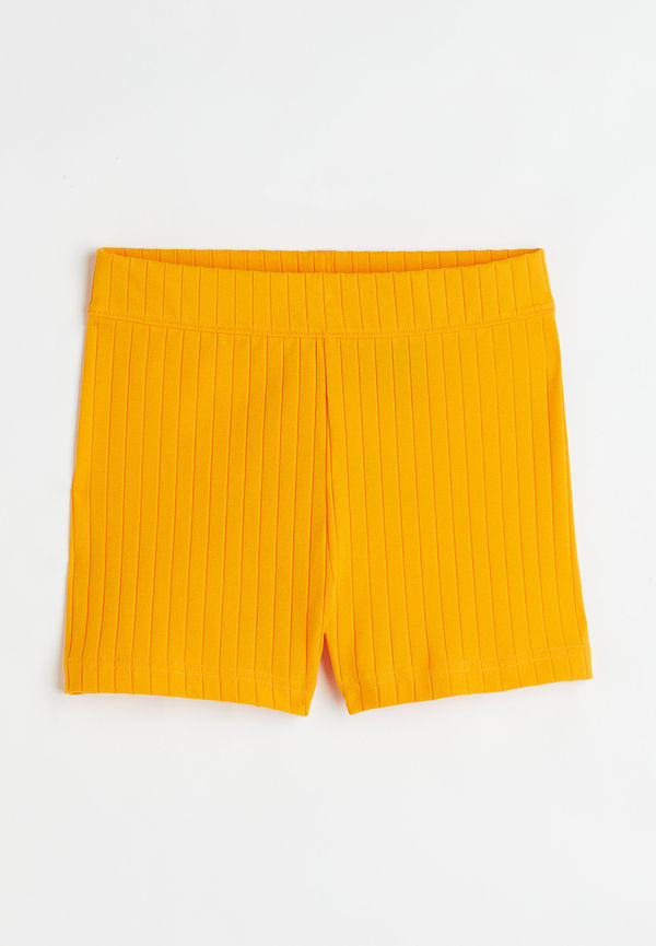 H&M Ribbade Trikåshorts Orange i storlek M