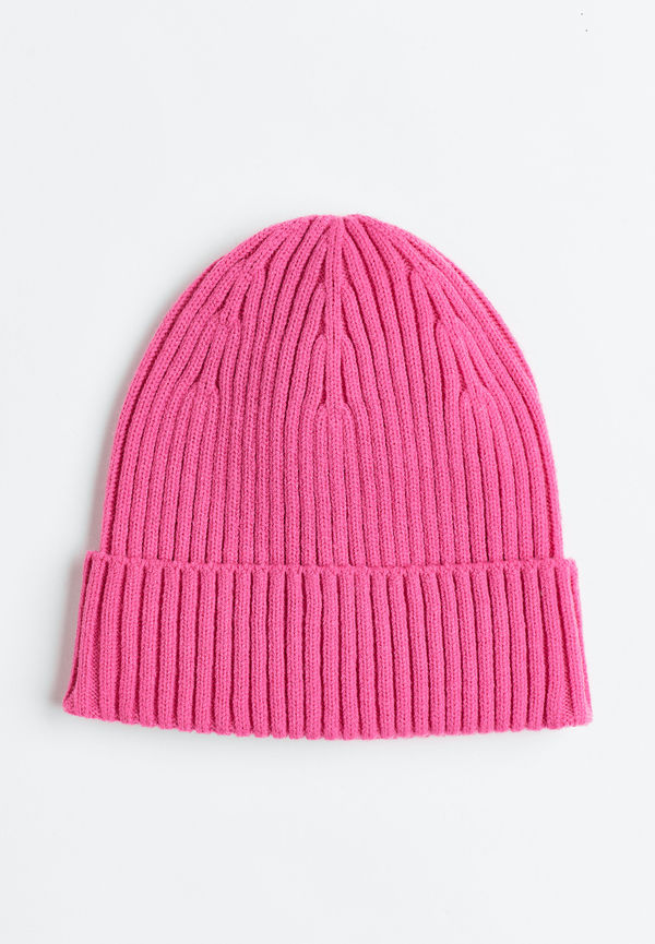 H&M Ribbstickad Mössa Rosa, Mössor i storlek Onesize