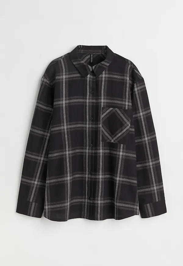 H&M Rutig Skjorta Svart/vitrutig, Casualskjortor i storlek XXS