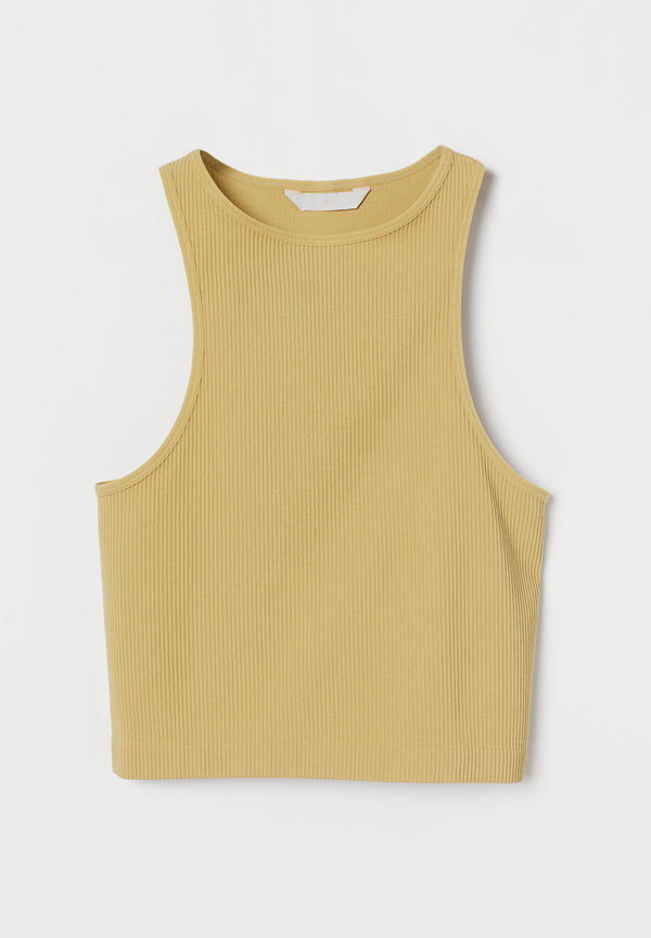 H&M Seamless Tanktop Gul, Toppar i storlek L