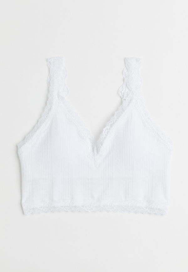 H&M Seamless Vadderad Bh I Trikå Vit, BHs i storlek XL
