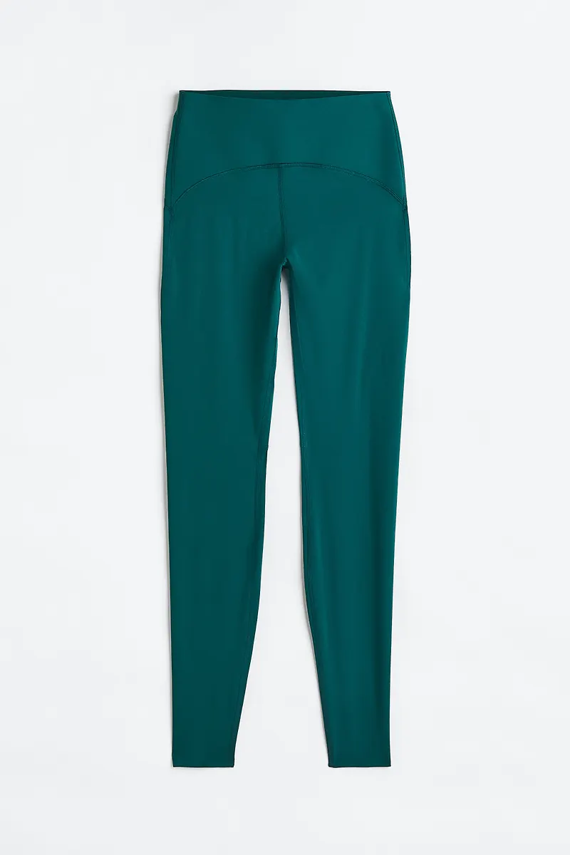 H&M Shapingtights High Waist Mörk Turkos, Träningstights i storlek XS