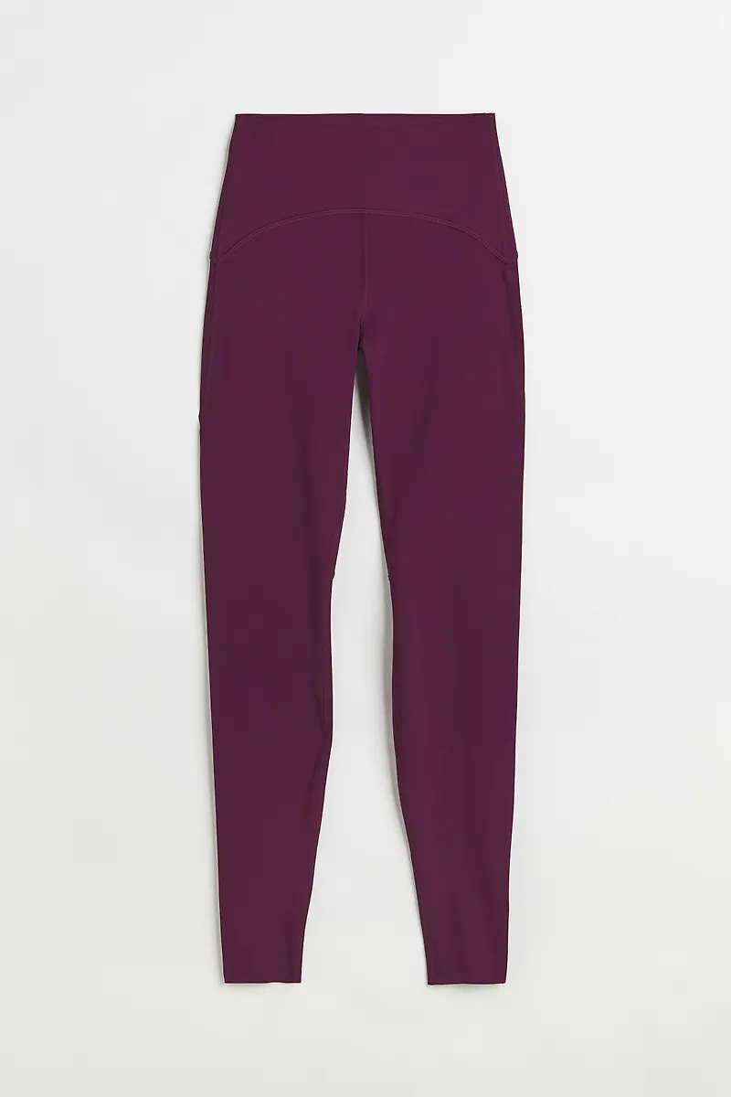 H&M Shapingtights High Waist Plommon, Träningstights i storlek XS