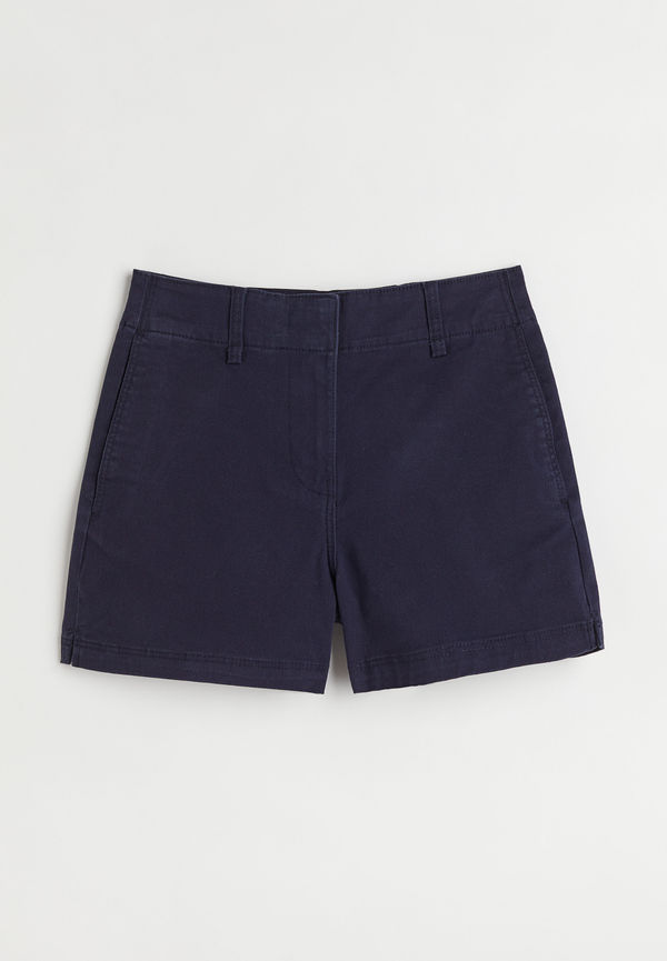 H&M Shorts I Bomullstwill Mörkblå i storlek 46