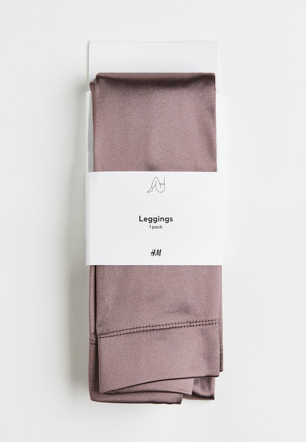 H&M Skimrande Leggings i storlek S och färg Rosa
