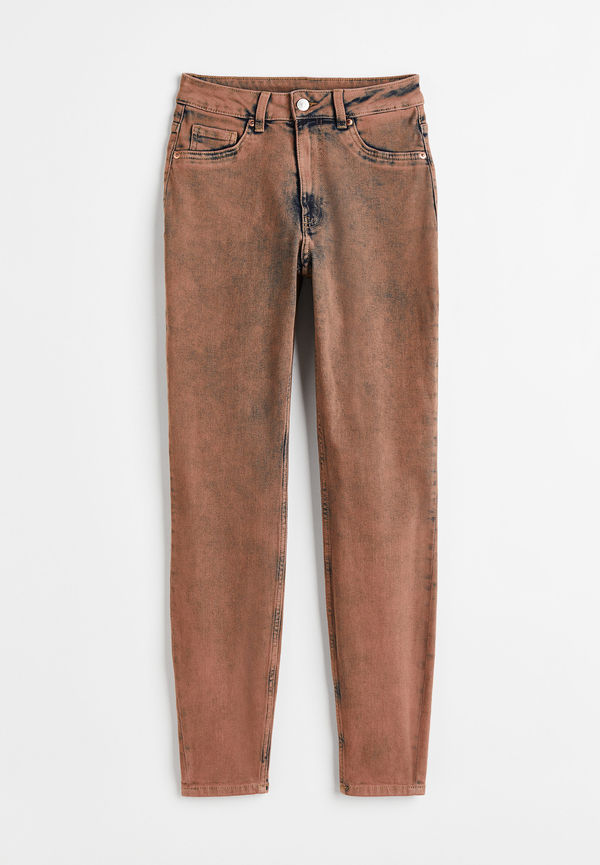 H&M Skinny High Jeans Brun i storlek 36